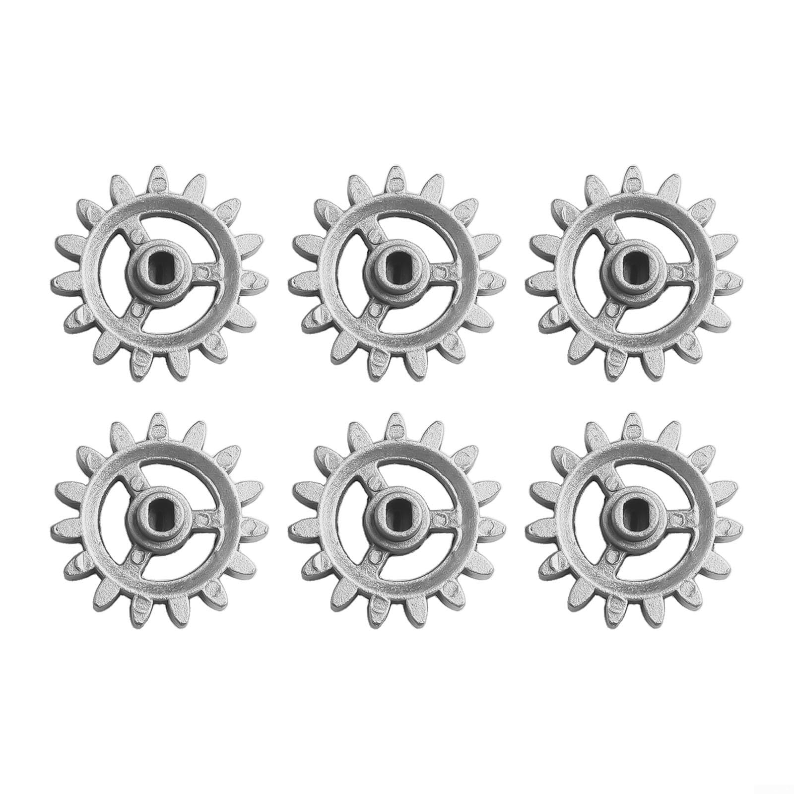DIY Frame Gear Automatic Rotating Barbecue Tool Accessories Set for BBQ Grills - 6 Pieces Metal Gears for Even Cooking and Enhanced Flavor on Gas Charcoal Electric Grills