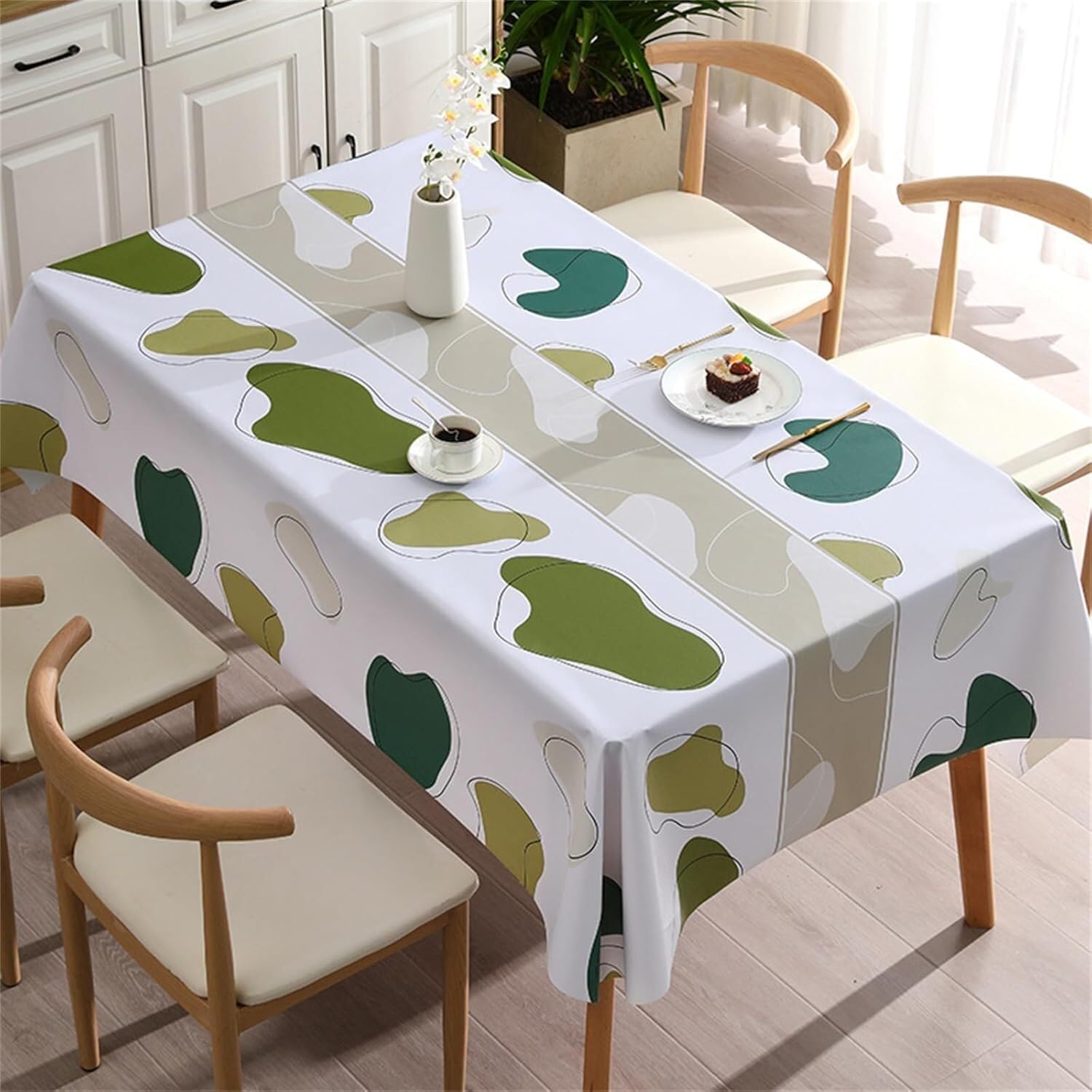 Nappe rectangulaire colorée pour garden-party en plein air verte