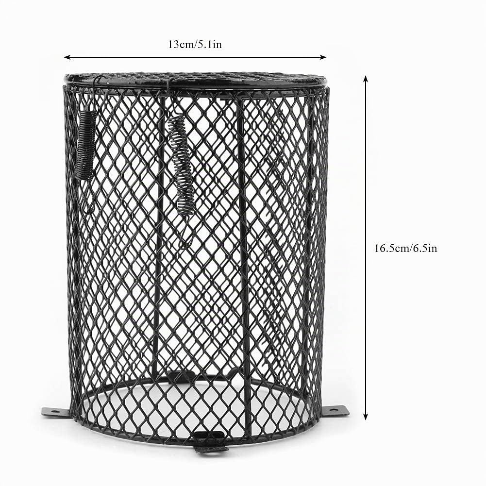 Protezione del riscaldatore per rettili, Lampadina antiscottatura in maglia resistente al calore, Protezione della gabbia per rettili, Copertura paralume e affidabile