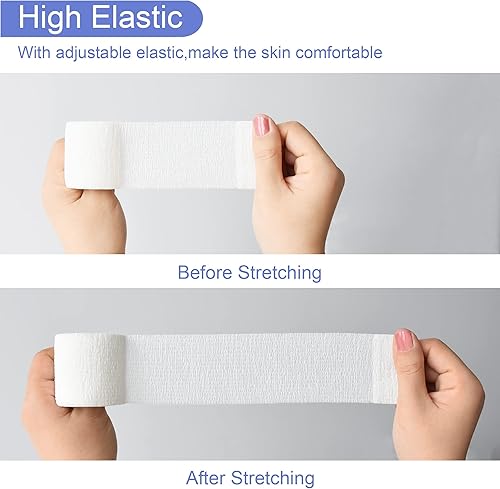 Miniatura 3 de Gondiane Paquete de 9 vendajes autoadhesivos de 2 pulgadas x 5 yardas para tobillos, muñecas, dedos, deportes, cinta veterinaria cohesiva