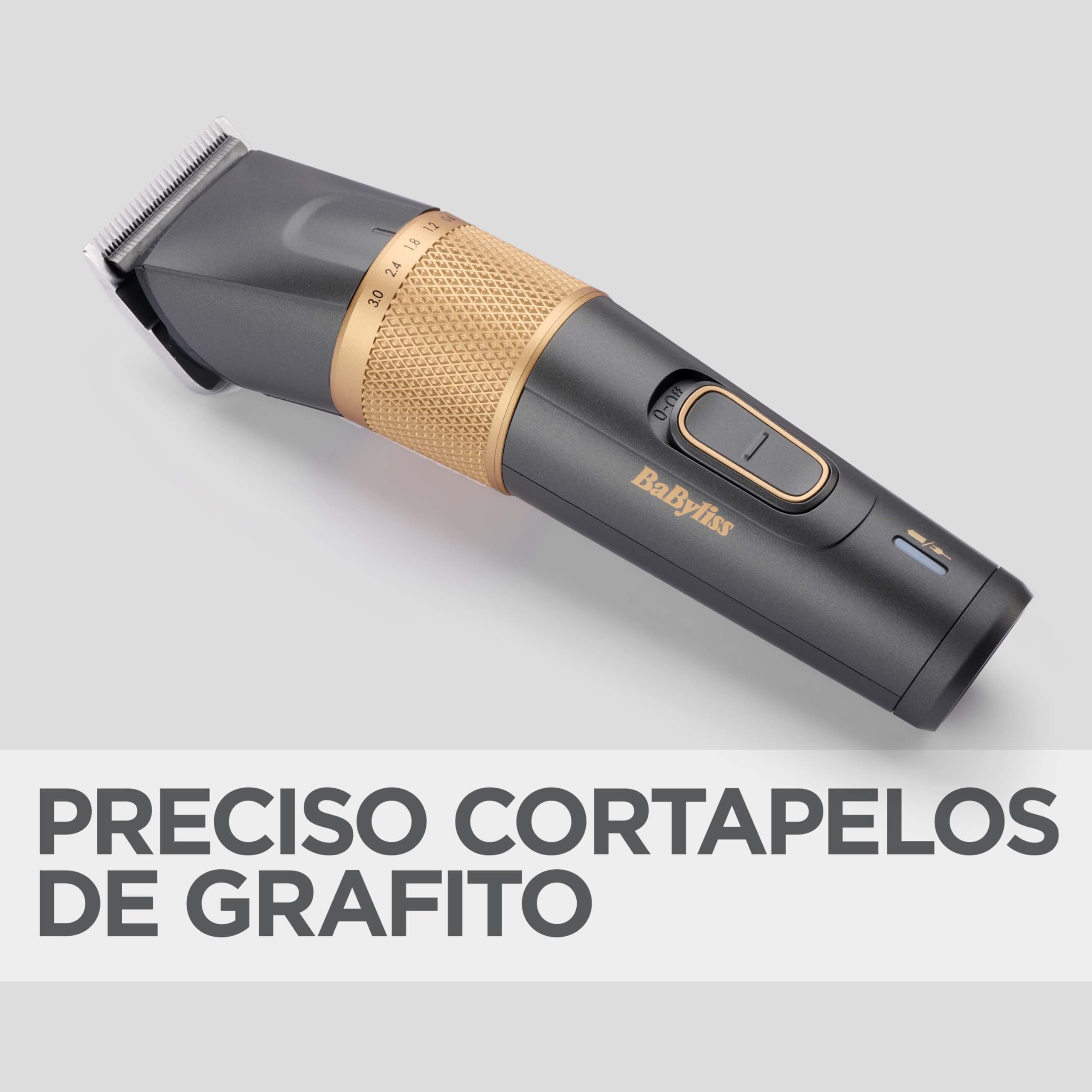 BaByliss E987E Cortapelos Inalámbrico Graphite Precision, carga rápida, tecnología de iones de litio, cuchilla de grafito, cortes fáciles y rápidos