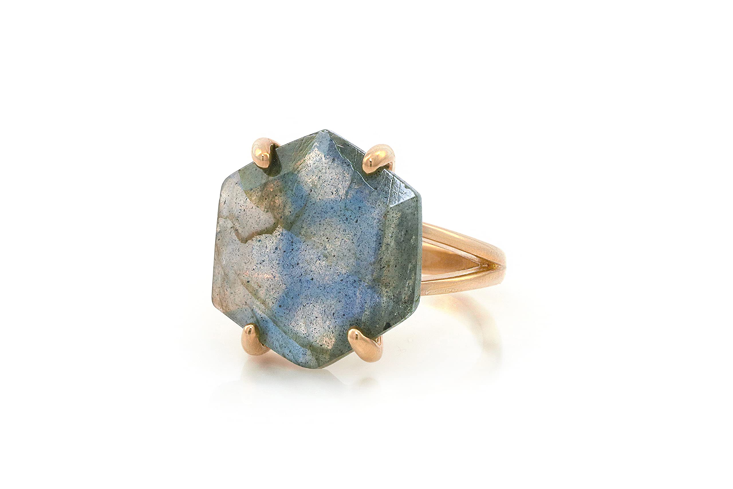 Anemone Labradorite Jewelry Anello - Personalizzato Argento Sterling Anelli per Donne - Semi Gioielli di Pietra Preziosa, Anelli Bohemian, Unico Moda Gioielli Anelli - Personalizzabile con Incisione