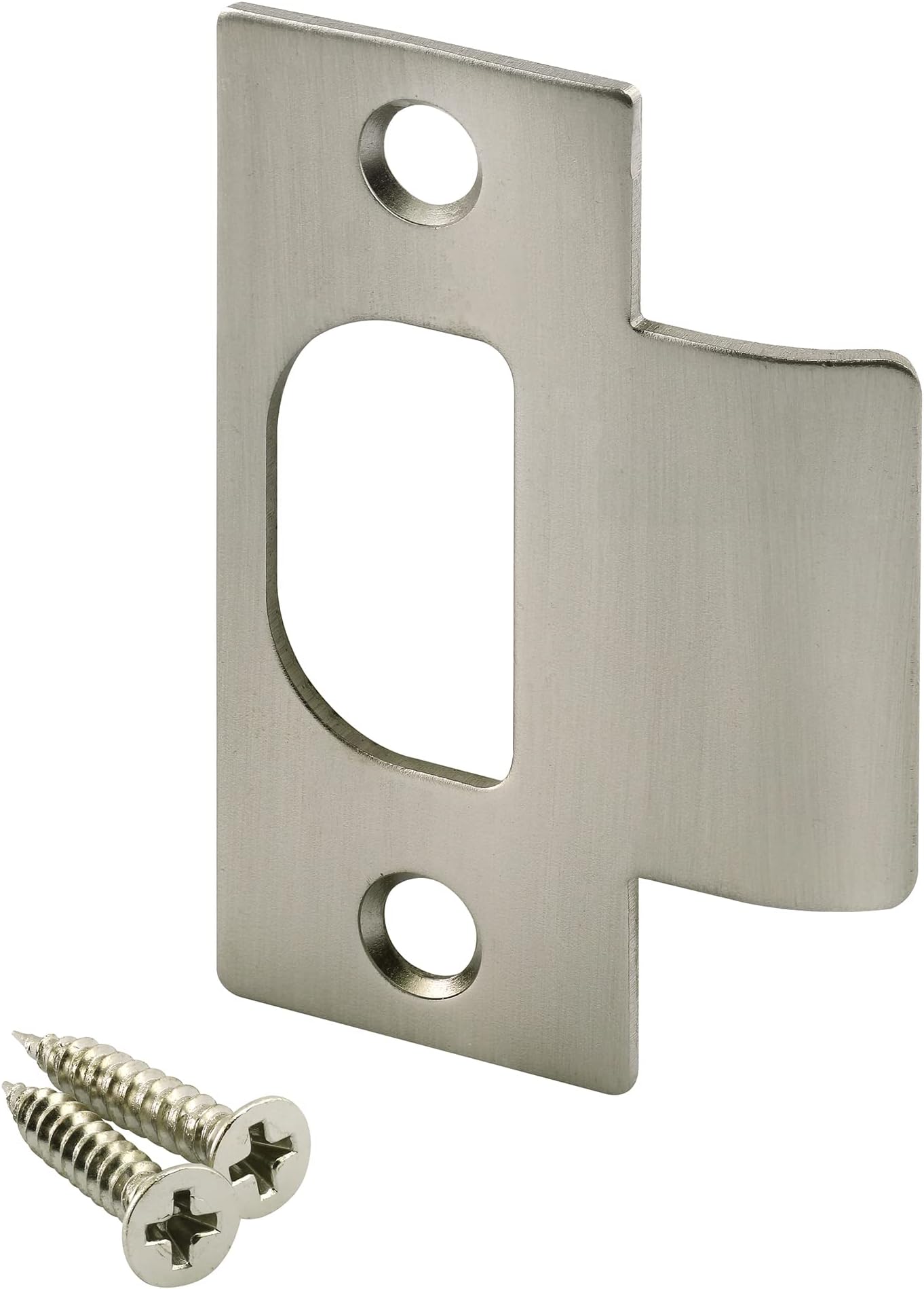 Prime-Line E 2484 Tee Strike for Schlage Locks with Screws, Satin Nickel Finish (Single Pack)