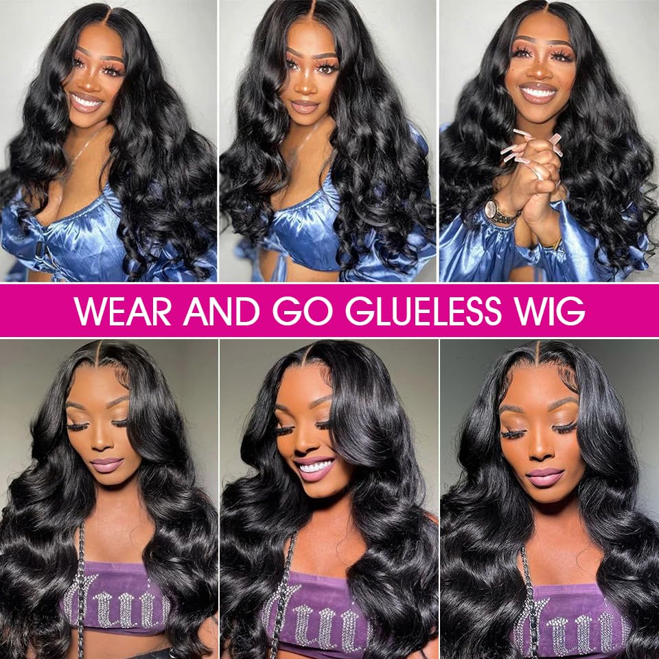Miniatura 8 de Wear and Go - Pelucas de cabello humano sin pegamento, precortadas 5x5, con cierre de encaje HD, pelucas de cabello humano ondulado, pelucas de