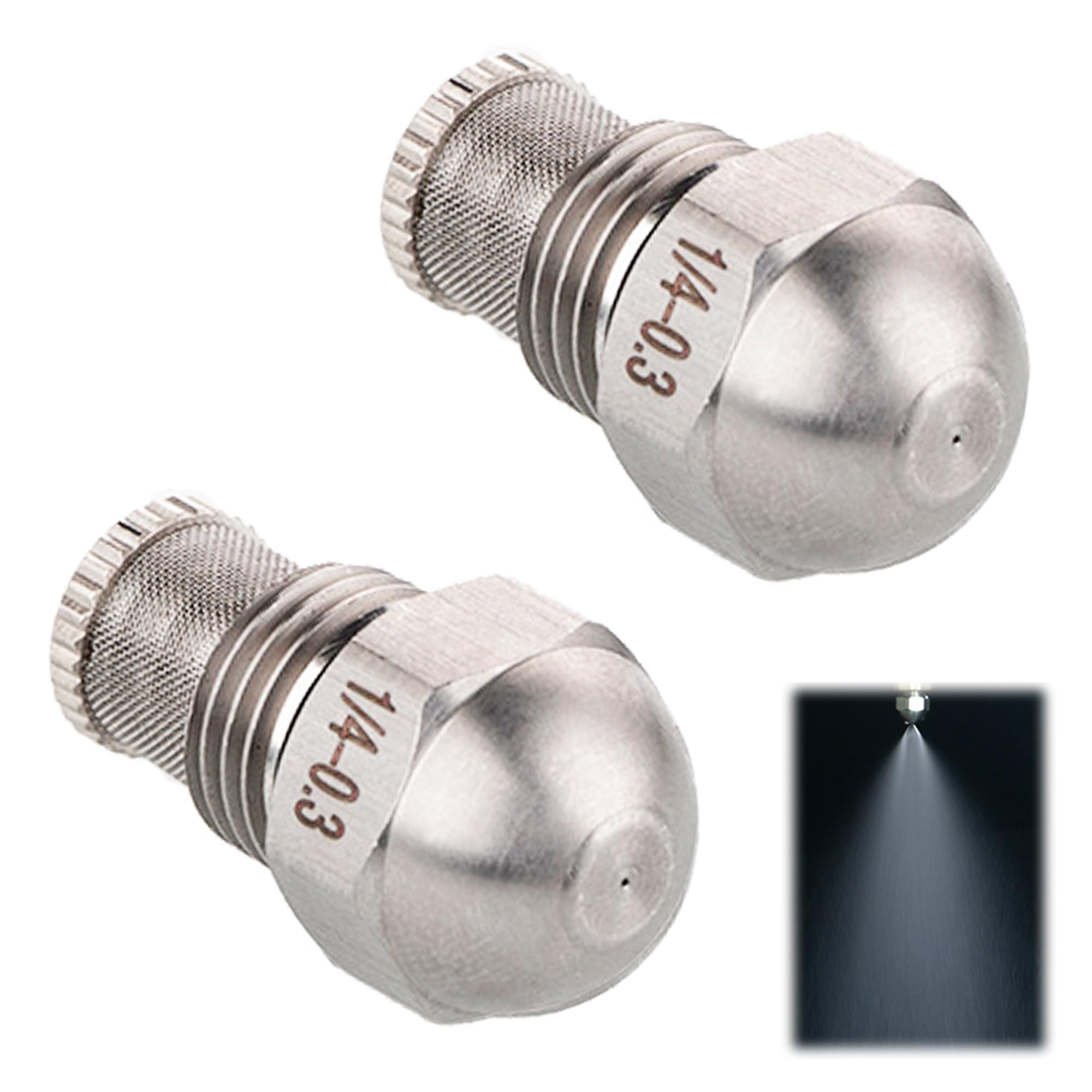 XCSJ 2 x 1/4BSP nozzles spray diameter stainless steel (hole diameter: 0.3 mm)