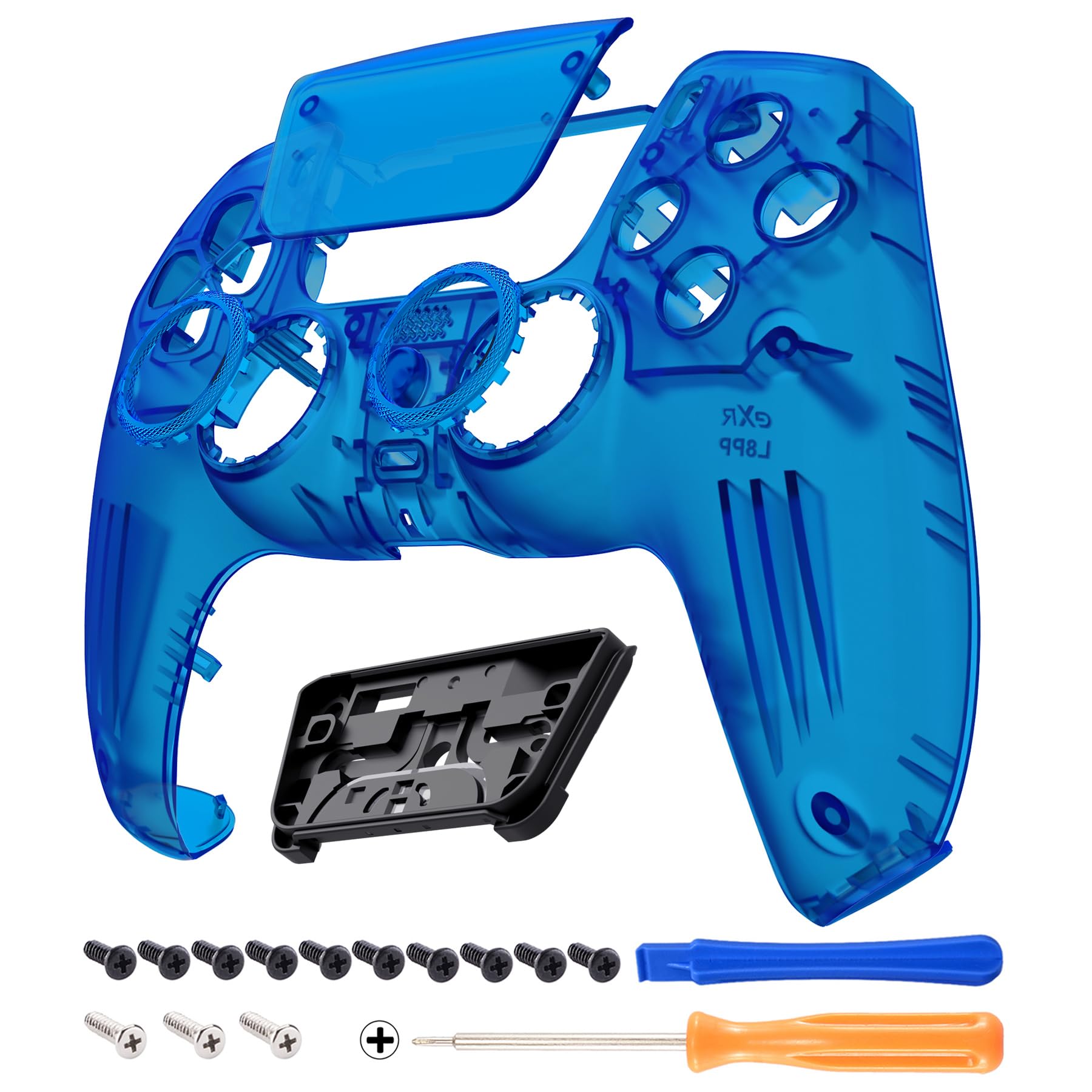 eXtremeRate Luna Rediseñado Carcasa Frontal con Panel Táctil Compatible con ps5 BDM-010 BDM-020 BDM-030 BDM-040 Carcasa Delantera Placa Frontal Funda Portectora(Fibra de Carbono Blanco) — view 45