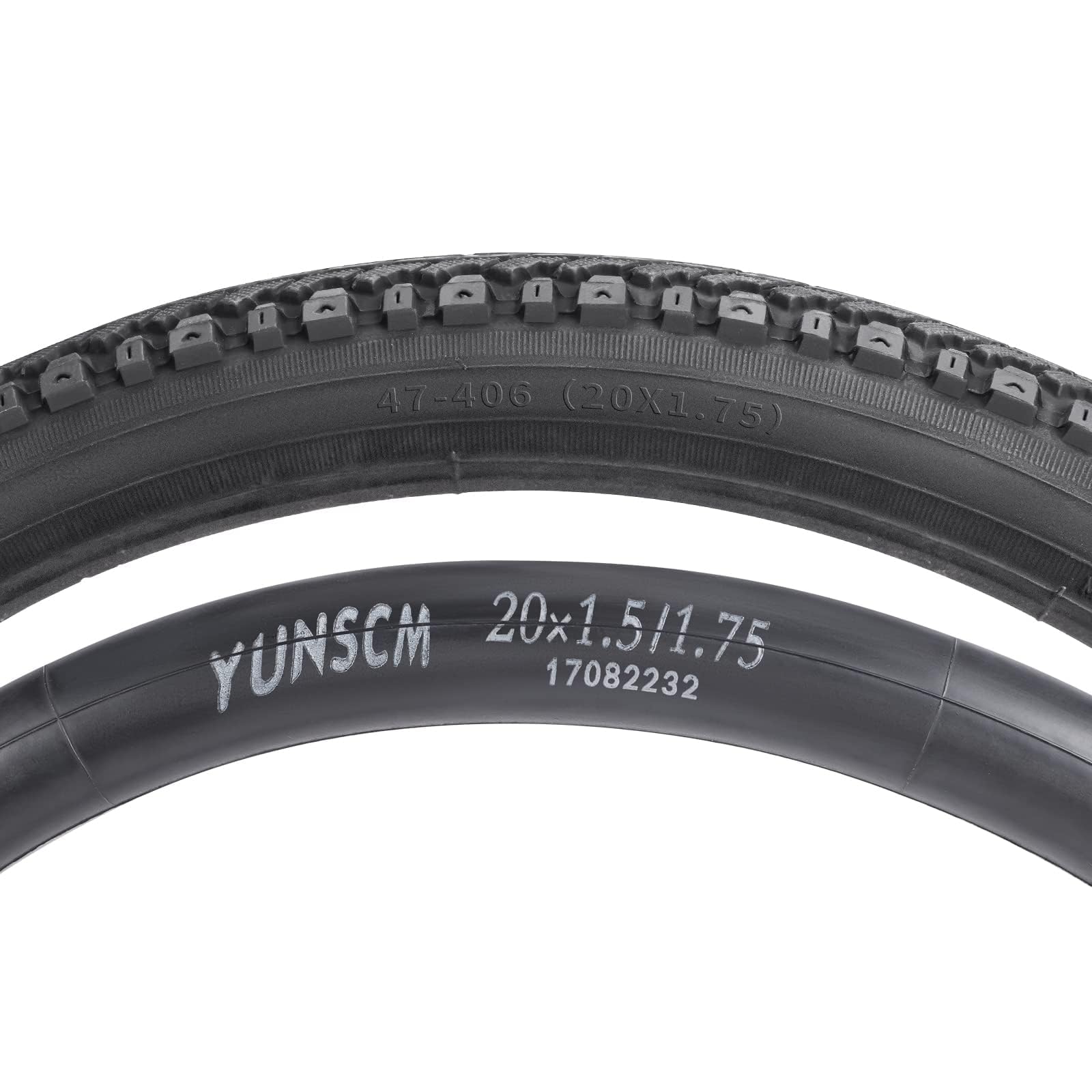 YunSCM 2Pcs 20 Zoll Fahrradreifen 20x1.75 Mantel 47-406 kompatibel 20x1.75 Stadt/Straße Reifen