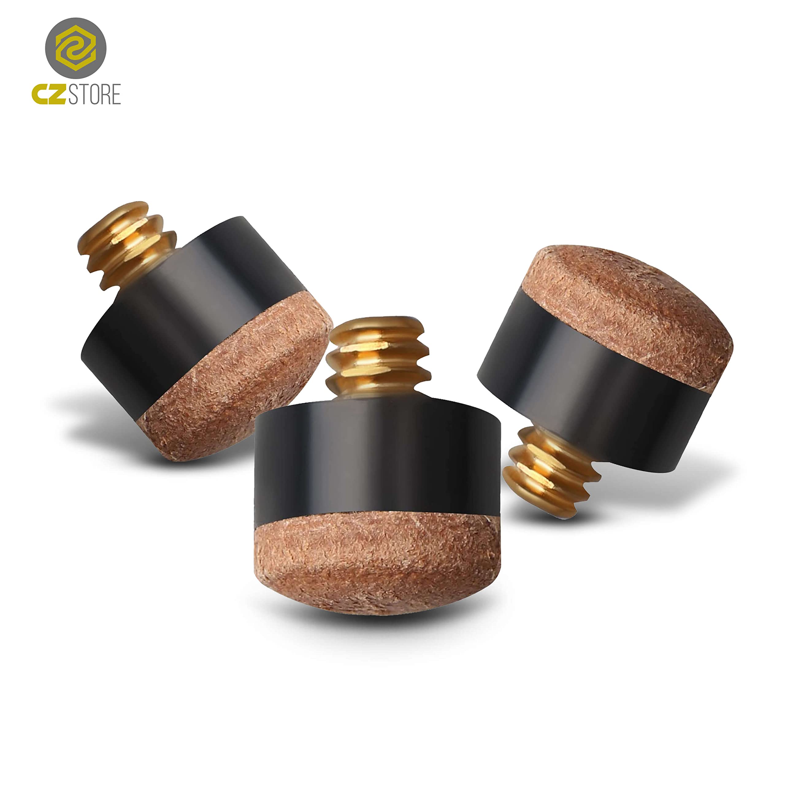 Puntas de Taco de Billar |Juego de 20|✮✮GARANTÍA DE por Vida✮✮- Tornillos, Virola de Cuero, Caja de Almacenamiento - Accesorios para Cañas y Tacos de Pool y Snooker