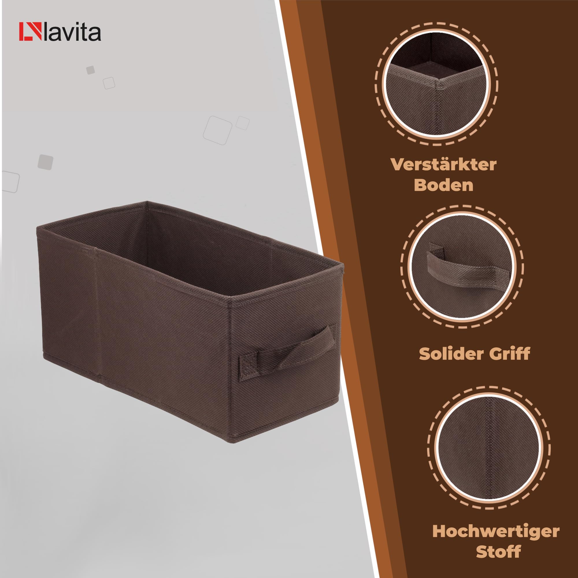 Boîte De Rangement En Tissu Noir - 31x31x31cm | Maisons Du Monde