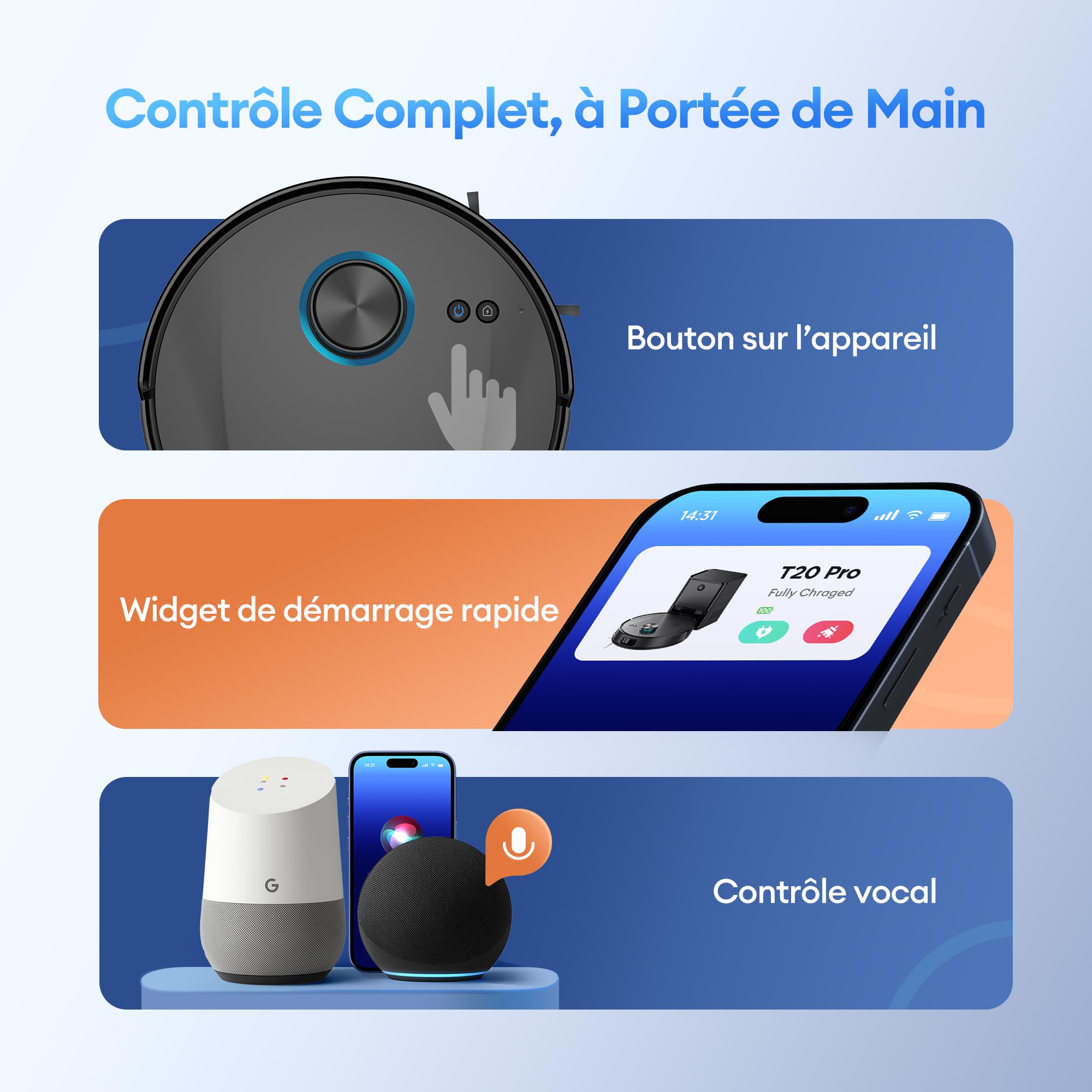 Ultenic T20 Pro+ Robot Aspirateur Lavage Auto-vidage | 10 000Pa Puissant Poils d'animaux | Navigation LiDAR AI | 200min Autonomie | HEPA H13 | Alexa/Google | 5 Cartes Multi-étages
