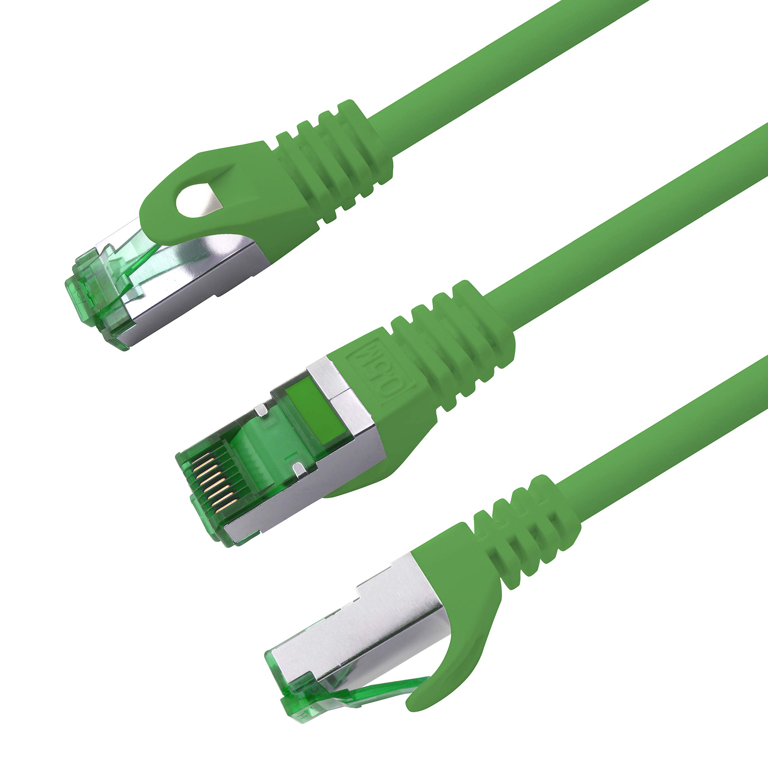 deleyCON 10x 2m Plat CAT7 Netwerkkabel (CAT 7 met 10 Gbit/s) Gigabit LAN - RJ45 Ethernet Lange Patchkabel Plat - voor Internet Schakelaar Router Modem Patchpanel - Gekleurd
