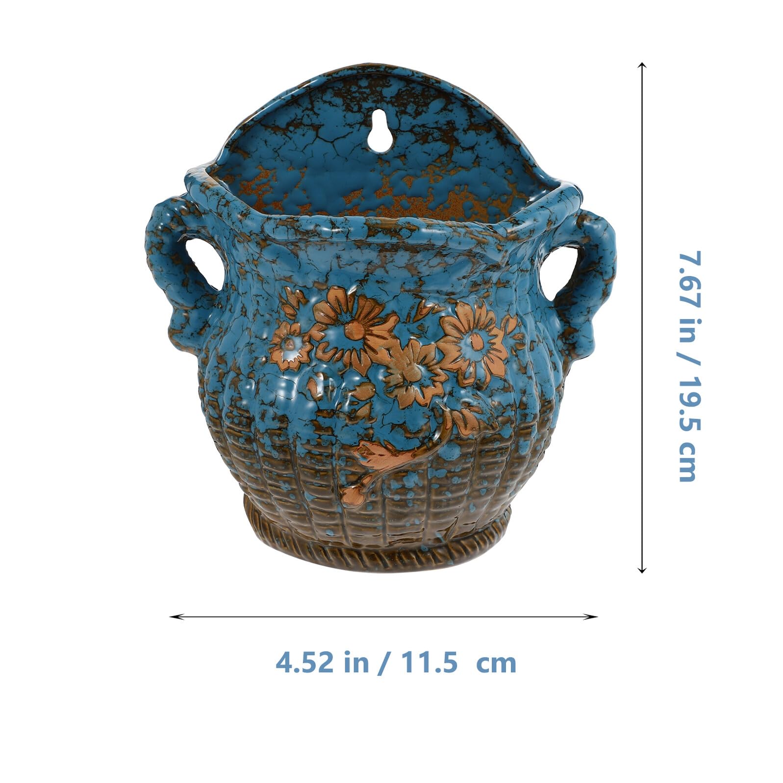 Ceramiczna Wisząca Doniczka Do Sukulentów Dekoracyjny Kwietnik Ścienny Oszczędzająca Miejsce Donica Do Małych Roślin i Wnętrz