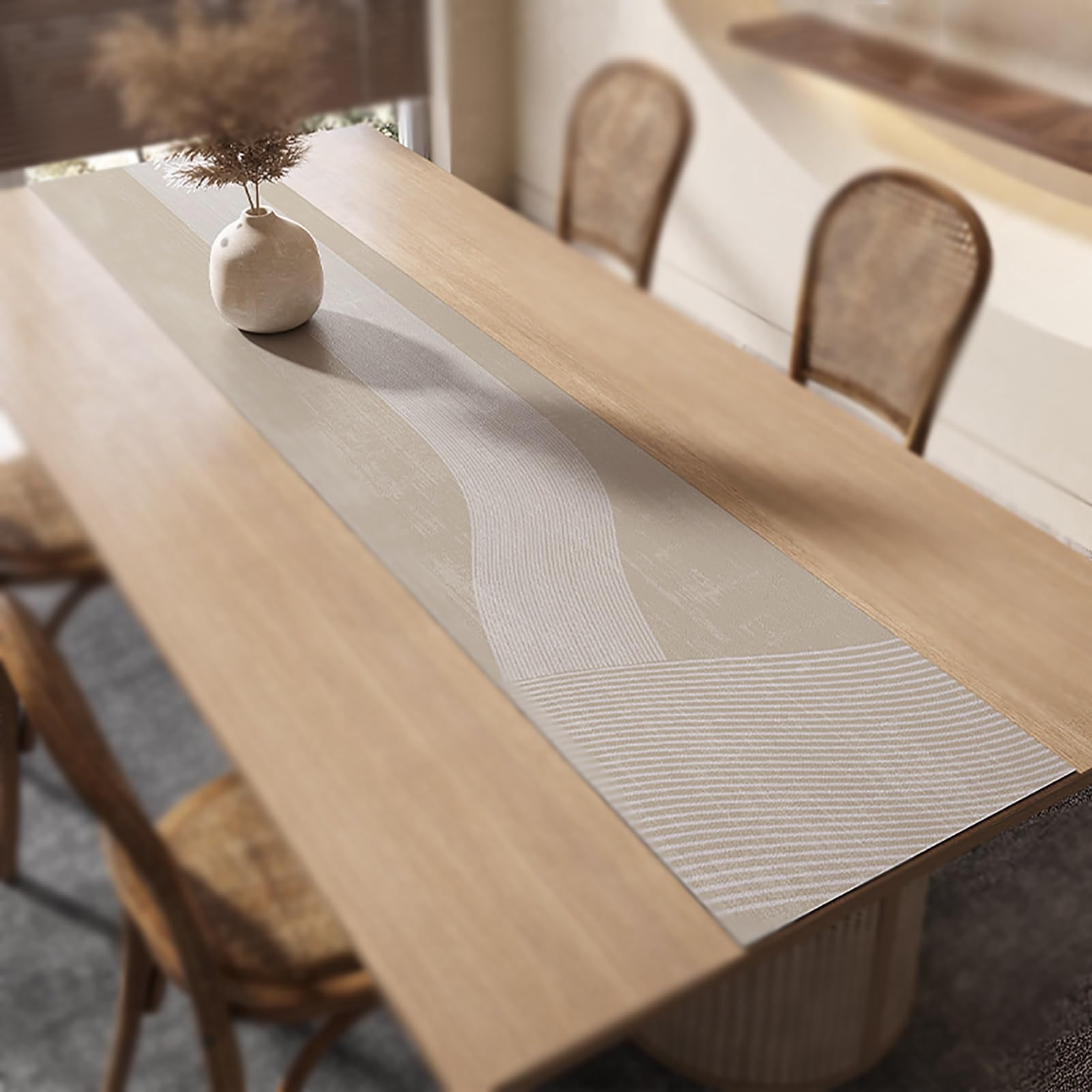 Chemin de table en cuir PU gris 0.8mm d'épaisseur pour revêtement de bureau premium