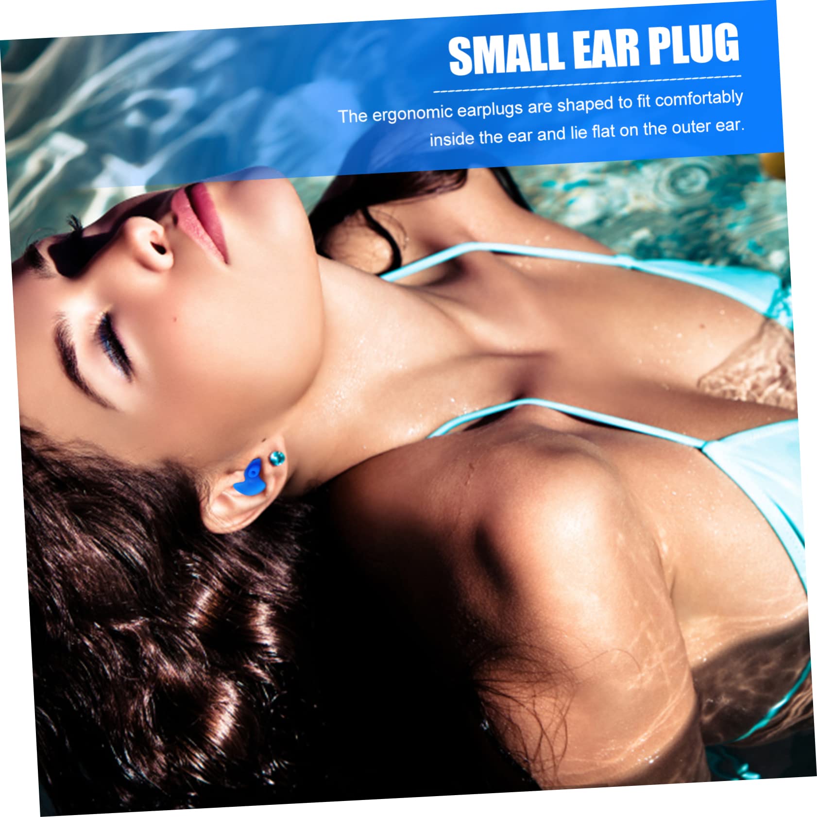 Outanaya Waterproof Ear Protectors Pack of 3 Gentle on for Swimming Shower More