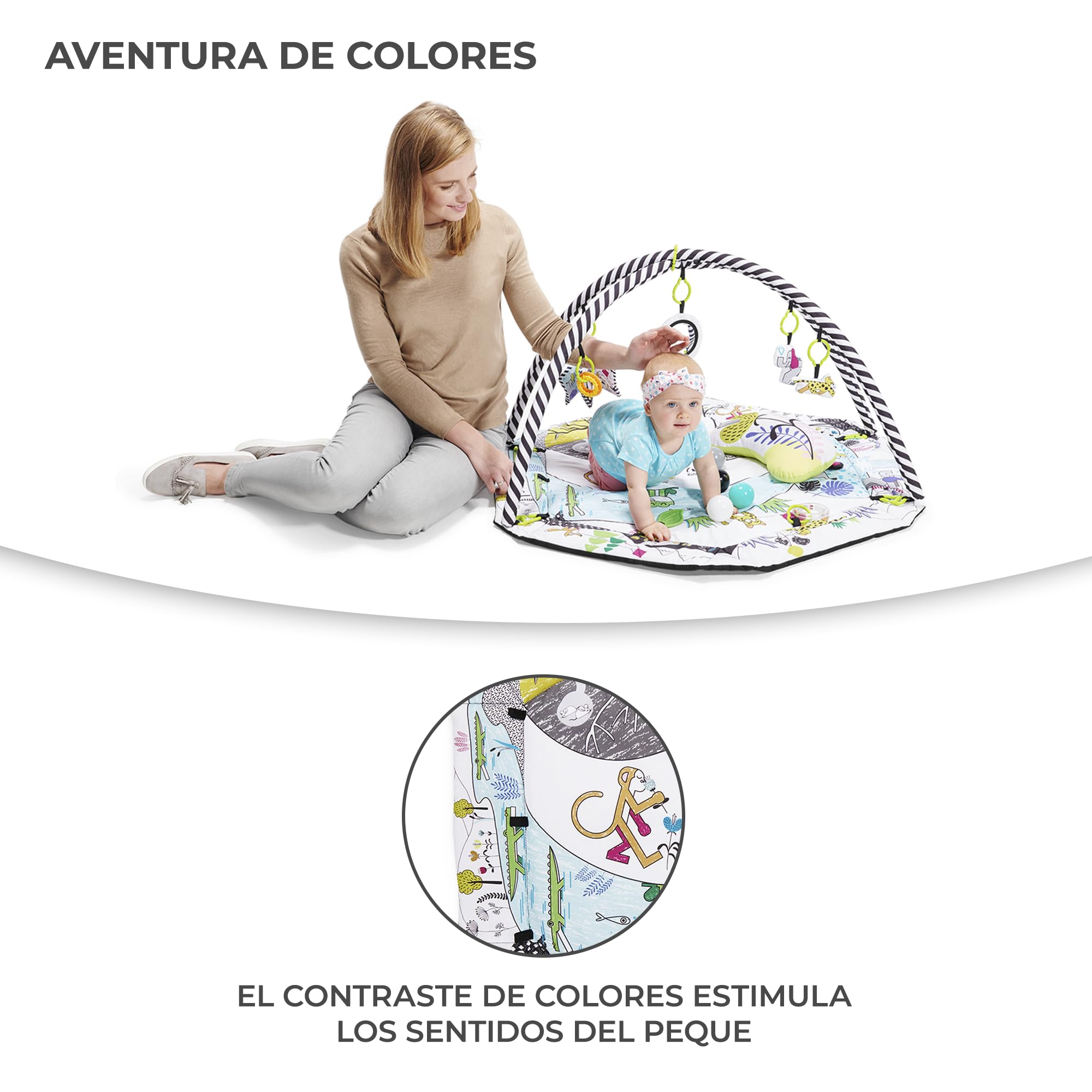 kk KinderKraft Educational Playmat SMARTPLAY - Baby, Unisex Infantil, Multicolor, 1 Unidad (Paquete de 1)