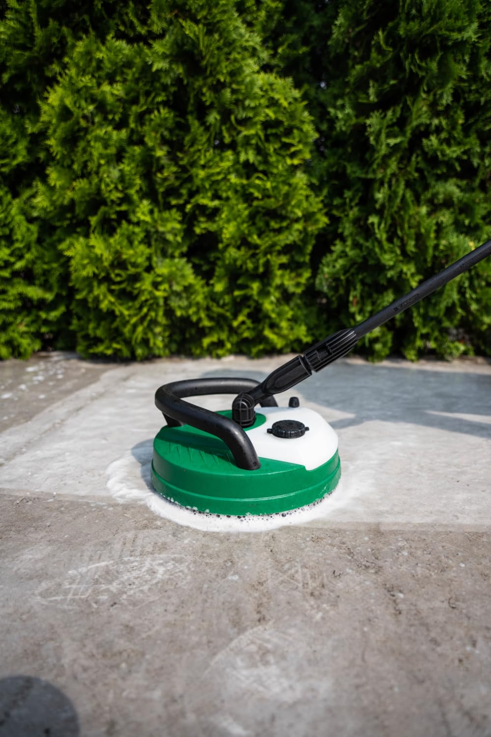 STALCO Patio Brosse rotative avec Lance pour Nettoyeur Haute Pression – Brosse de Surface avec réservoir de détergent intégré, raccord Rapide, pour terrasse et façade