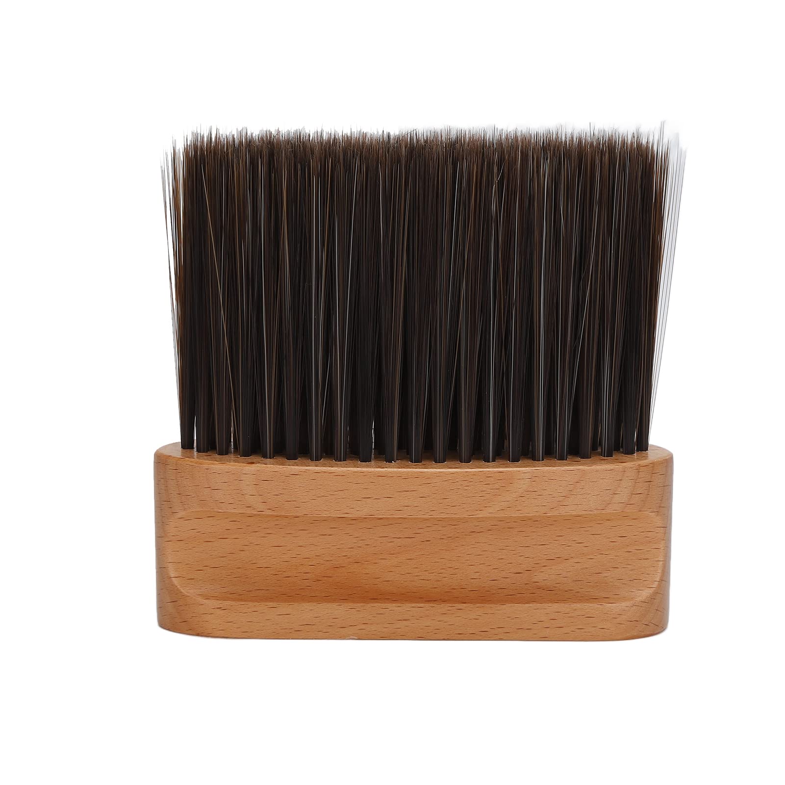 Cepillo profesional para peluquero, cepillo para polvo de nailon suave, mango de madera, cepillo de limpieza para barrer el cabello
