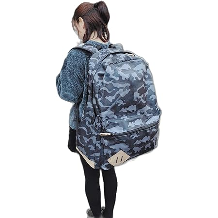 Amazon Co Jp メガリュック 迷彩グレー 大きいバック 大型 大容量 アウトドア バックパック 特大 リュック サック シューズ バッグ