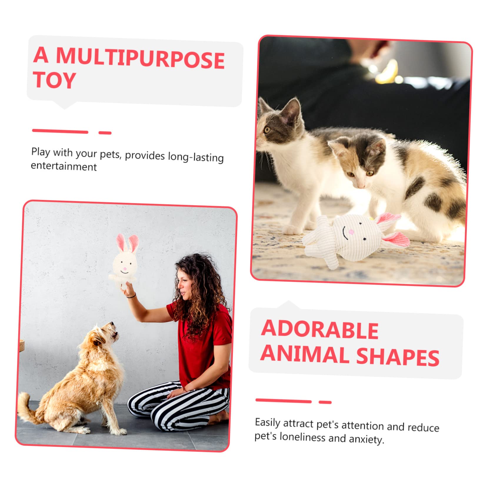 FRCOLOR 5 Pezzi Di Peluche Da Masticare Per Animali Domestici Giocattolo Molare Per Cani Giocattolo Per Animali Domestici