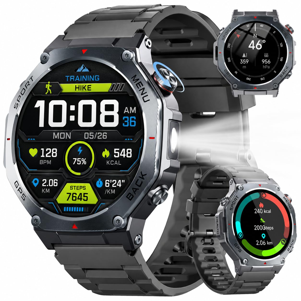 Jugeman Montre Connectée Homme GPS intégré Montre Sport