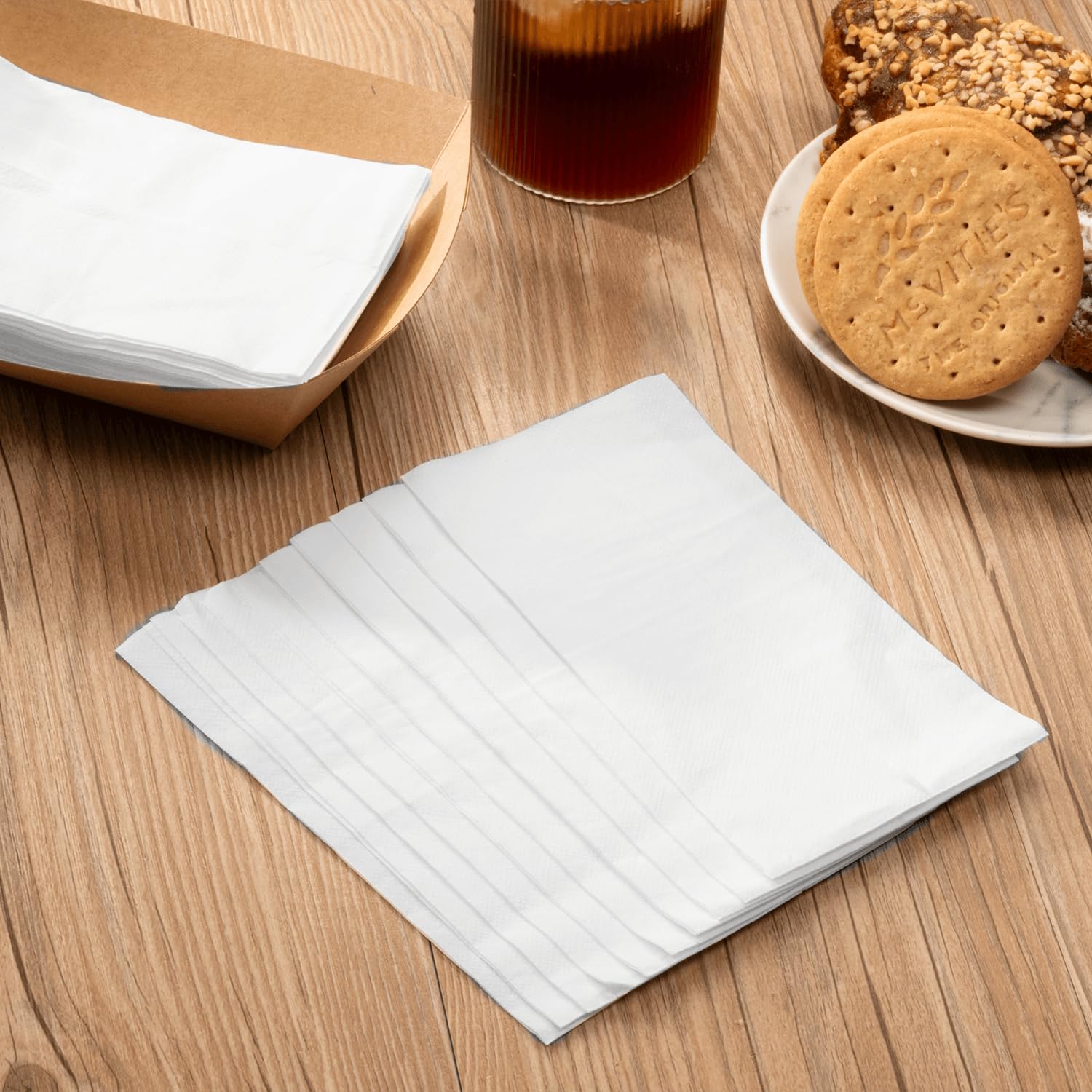 Karat Tall Fold Napkins - 1 Ply, White, Perfect for Restaurants and Cafes, Fits Most Dispensers, Made from Renewable Resources, Case of 10,000