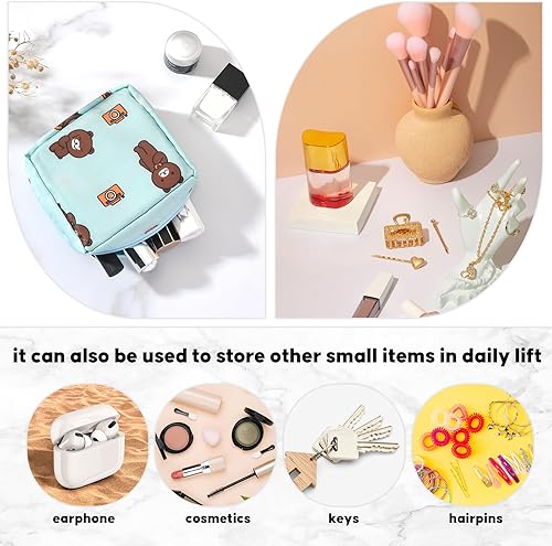 Miniatura 4 de 4 bolsas de período, bolsa de almacenamiento de almohadilla sanitaria, bolsa de período pequeño para bolso, bolsa de período menstrual, soporte para