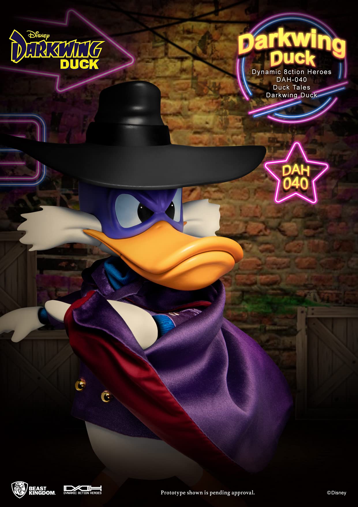 Beast Kingdom Toys Darkwing kaczka figurka dynamiczna bohaterowie akcji 1/9 ciemna kaczka 16 cm