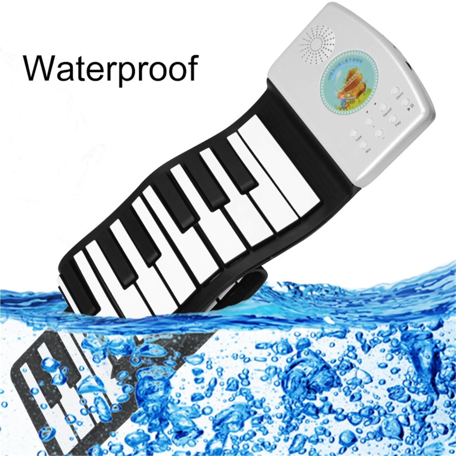 Tastiera Digitale Per Principianti Pianoforte A Mano Con 49 Tasti E Altoparlante Pianoforte Elettronico Portatile Pieghevole Per Principianti Per Esercitarsi(Black)