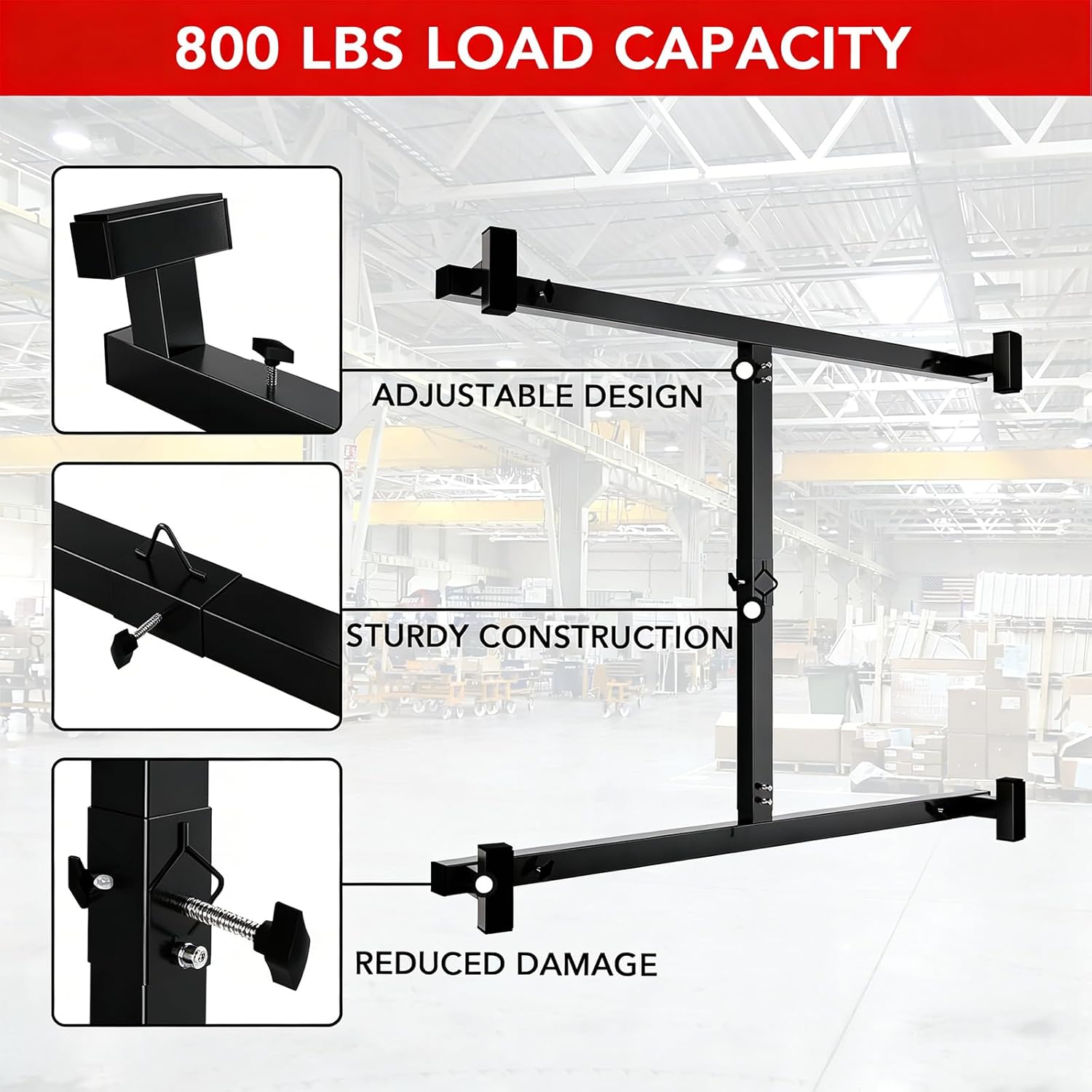 Truck Bed Lifter Box for Pickups Trucks, Heavy-Duty Truck Bed Lift Support 800 LBS Weight Capacity and Capacity Works On Beds, Black