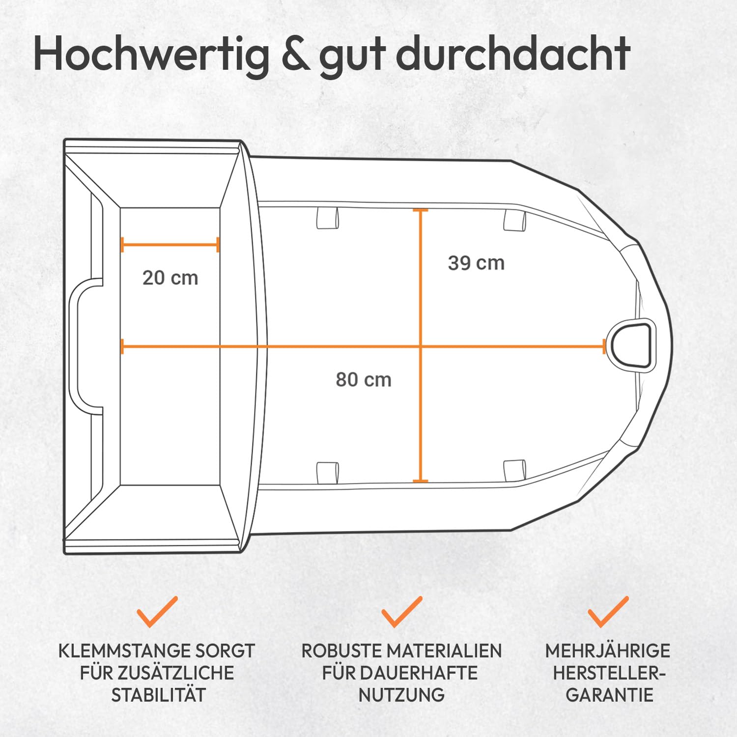Qeridoo Cargo Einlegeplatte Einsitzer | Zubehör für Fahrradanhänger | Verwandelt Kinderfahrradanhänger in Lastenanhänger | Inklusive Zurrgurte & Klemmstange | Einfache Montage & sichere Fixierung