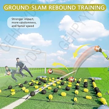 Pro Ball Deflector for Goalkeepers - Reflex and Agility Training Kit with 6.5x5.2/9.2ft Floor Matrix - Multiple Refraction Angles for Enhanced Performance 2 * 2.8m(6.5 * 9.2ft)