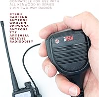 Vista 7 de BTECH QHM22 - Micrófono de altavoz IP54 resistente a la intemperie, micrófono de hombro de grado comercial premium para BAOFENG (UV-5R BF-F8HP)