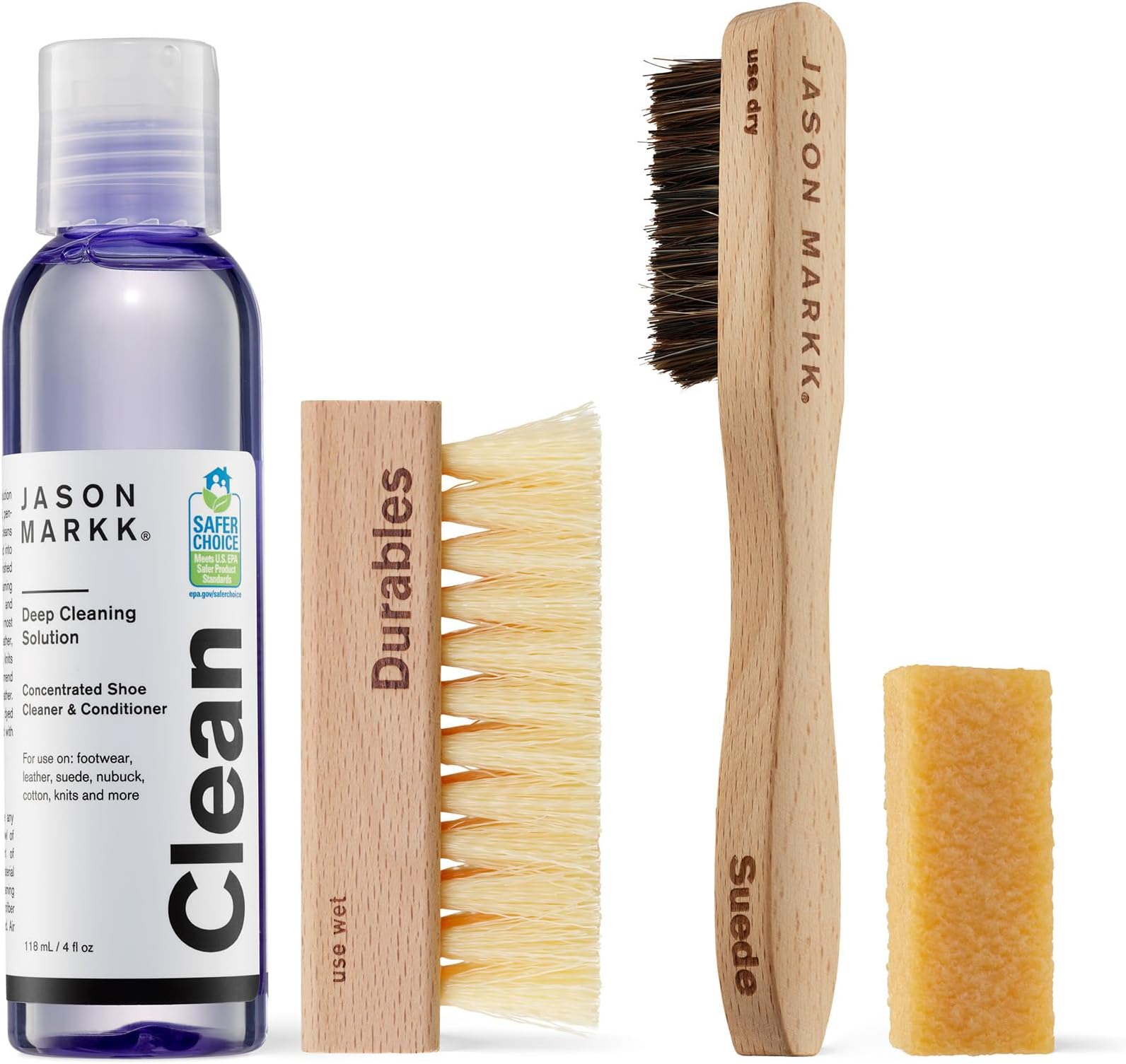 Shoe Cleaner & Repel Spray Bundles – Essential Kits with Brushes, Solution & Water Repellent – Biodegradable, Non-Aerosol – Safe for Leather, Suede, Nubuck, Cotton, Knits