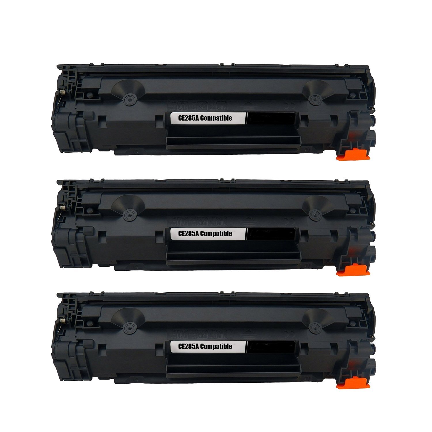 Battery1inc Compatible Toner Cartridges Replacement for CE285A (Black, 3-Pack)