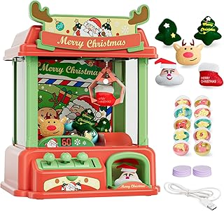 Claw  Machine for Kids, Christmas Mini Santa Vending Machines Arcade Candy Capsule Claw Game Prizes Toy, Indoor Electronic Cool Fun Girl Toys , Gifts for Girls Adults Boys Age 6 7 8 9 Year Old