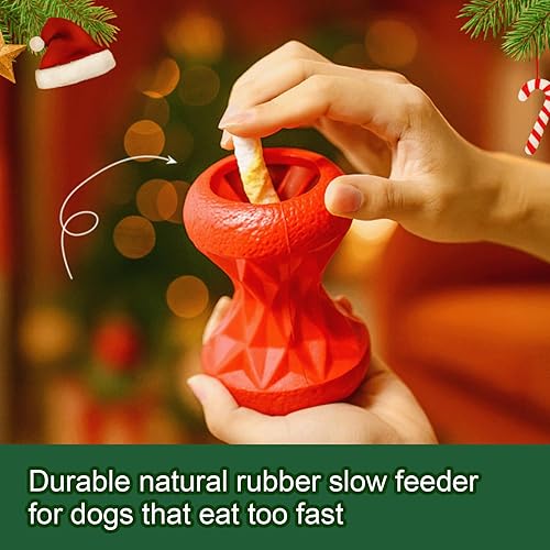 Miniatura 5 de Juguetes para perros grandes Juguete masticable de goma duradero para masticadores agresivos, bola de rompecabezas interactiva dispensadora de