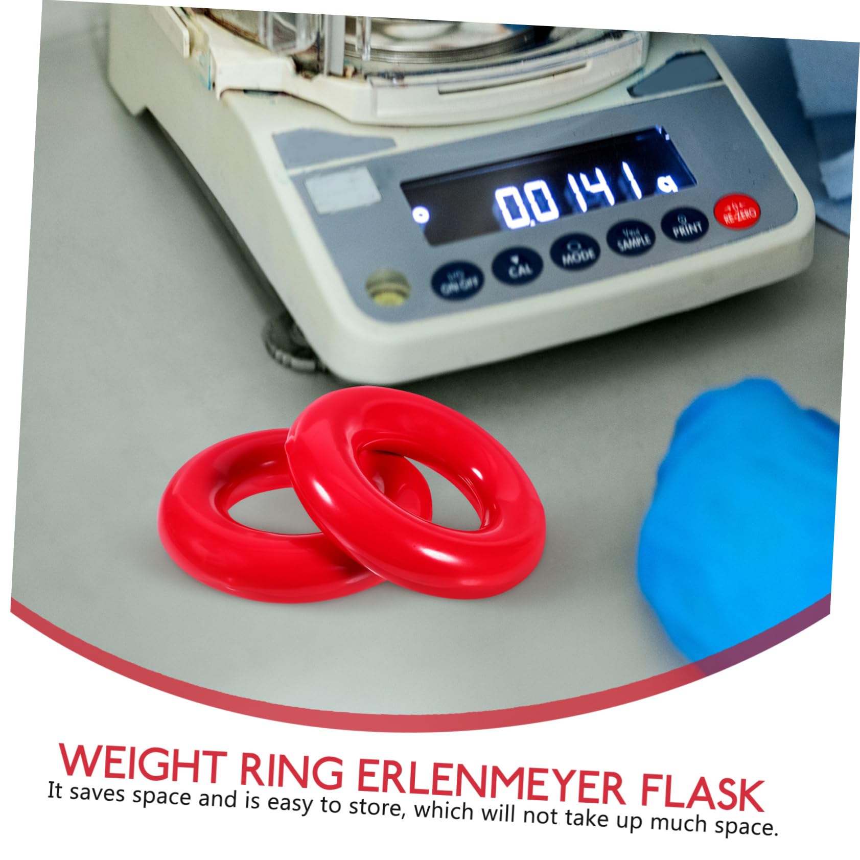 CIYODO 2 Pack Weight Ring for Erlenmeyer Flask: Laboratory Stability Flask Weight Ring with Secure Fit for Scientific Experiments