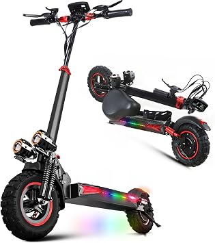 Offroad Electric Scooter Adults with Seat - 28-34 Miles Long Range & 25/34 Mph Fast Electric Scooters, 1200W All Terrian Escooter for Adult,Height Adjustable,Dual Suspensions Foldable Scooter