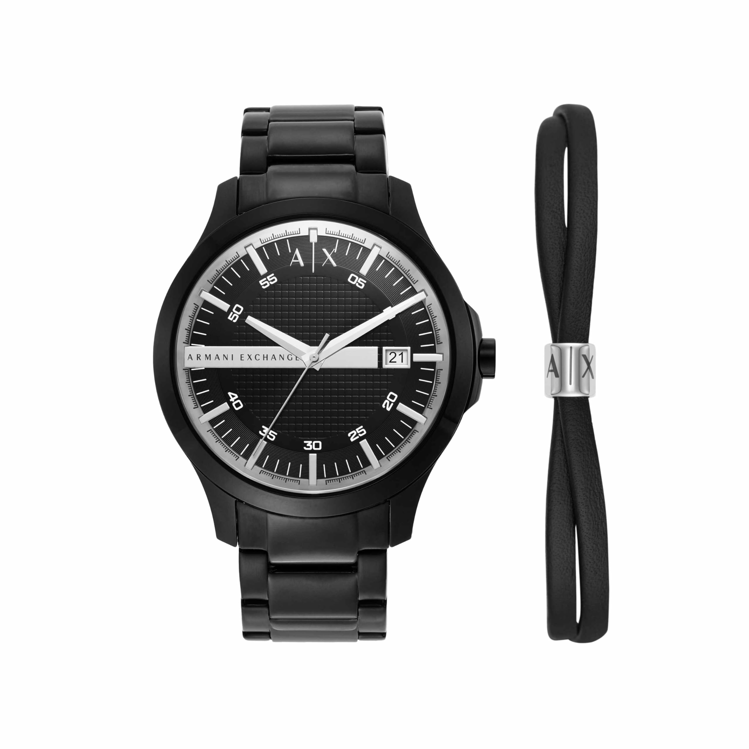 Armani Exchange Hampton Analog Black Dial Men's Watch-AX7134SET