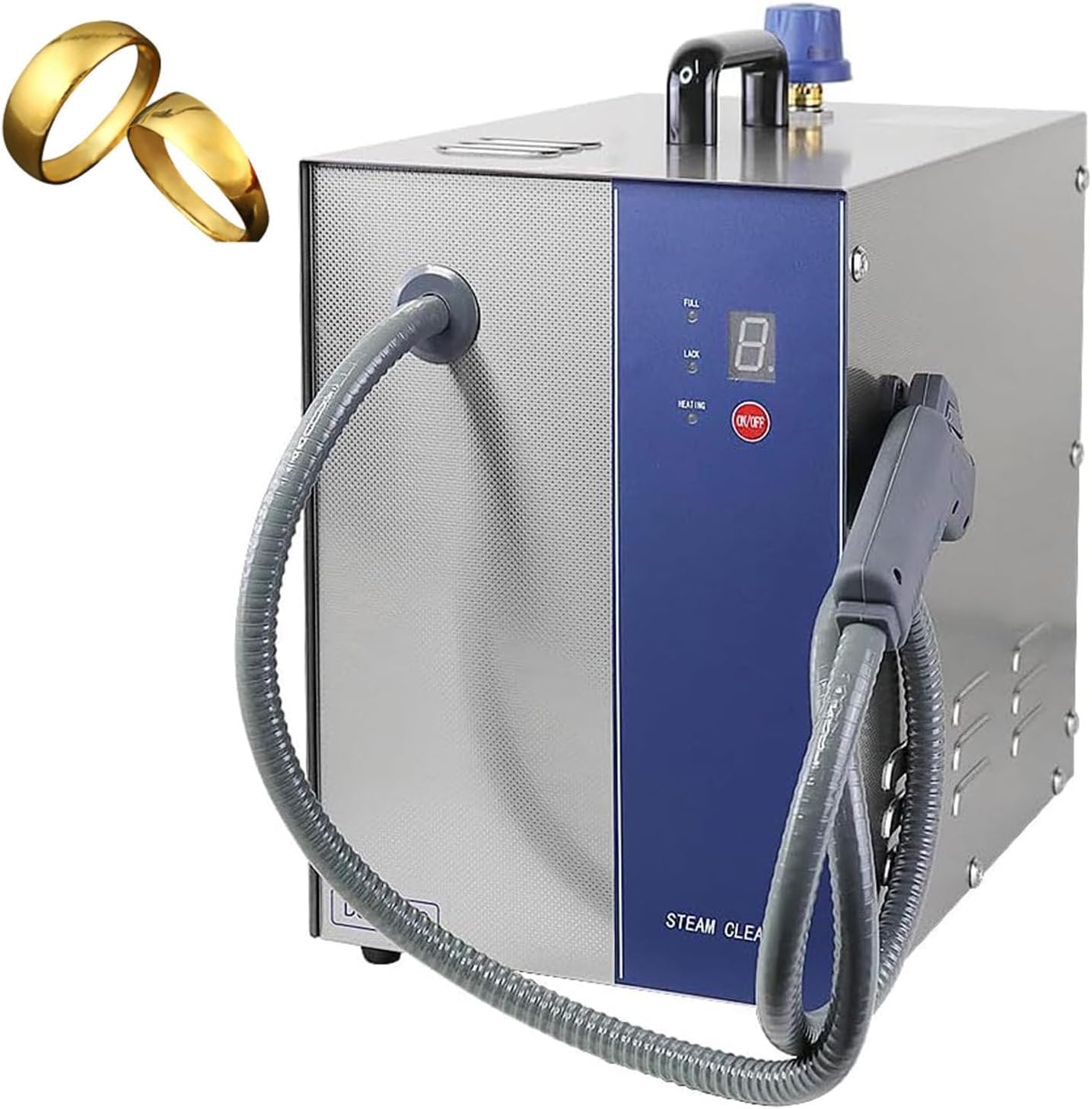 Professional Gem Gold Silver Steam Cleaner Machine,Jewellery Steam Cleaner Machine,4kg High Pressure, Hands-Free Foot Pedal, for Cleaning Jewelry Handheld
