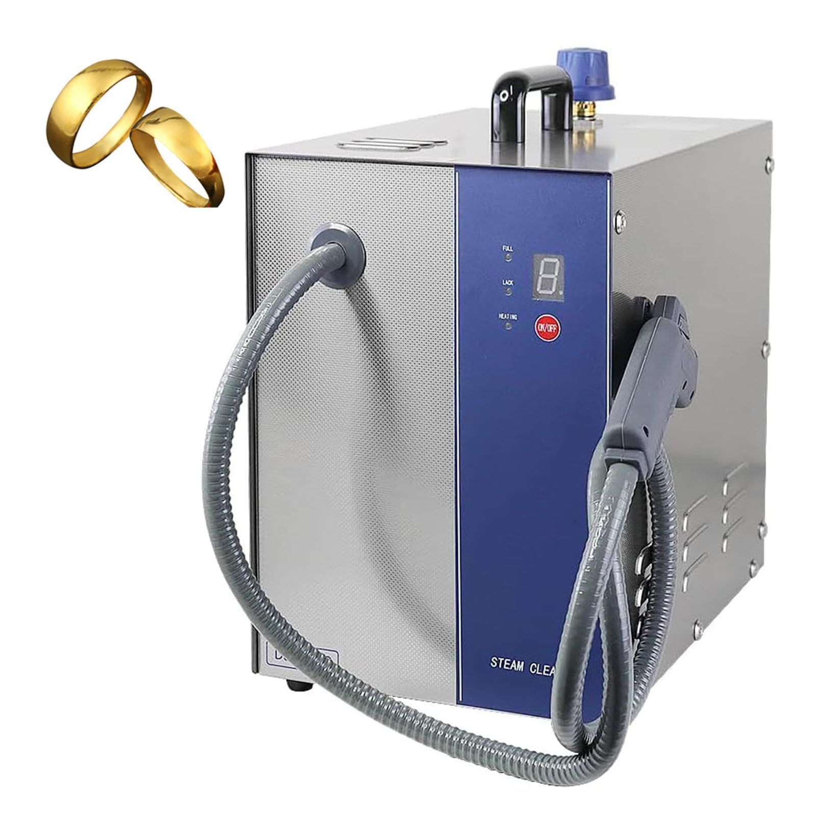 MáQuina De Limpieza A Vapor para Joyas, MáQuina Profesional De Limpieza A Vapor para Gemas, Acero Inoxidable, Alta Temperatura De 135 °C, para La Limpieza De Diamantes Handheld