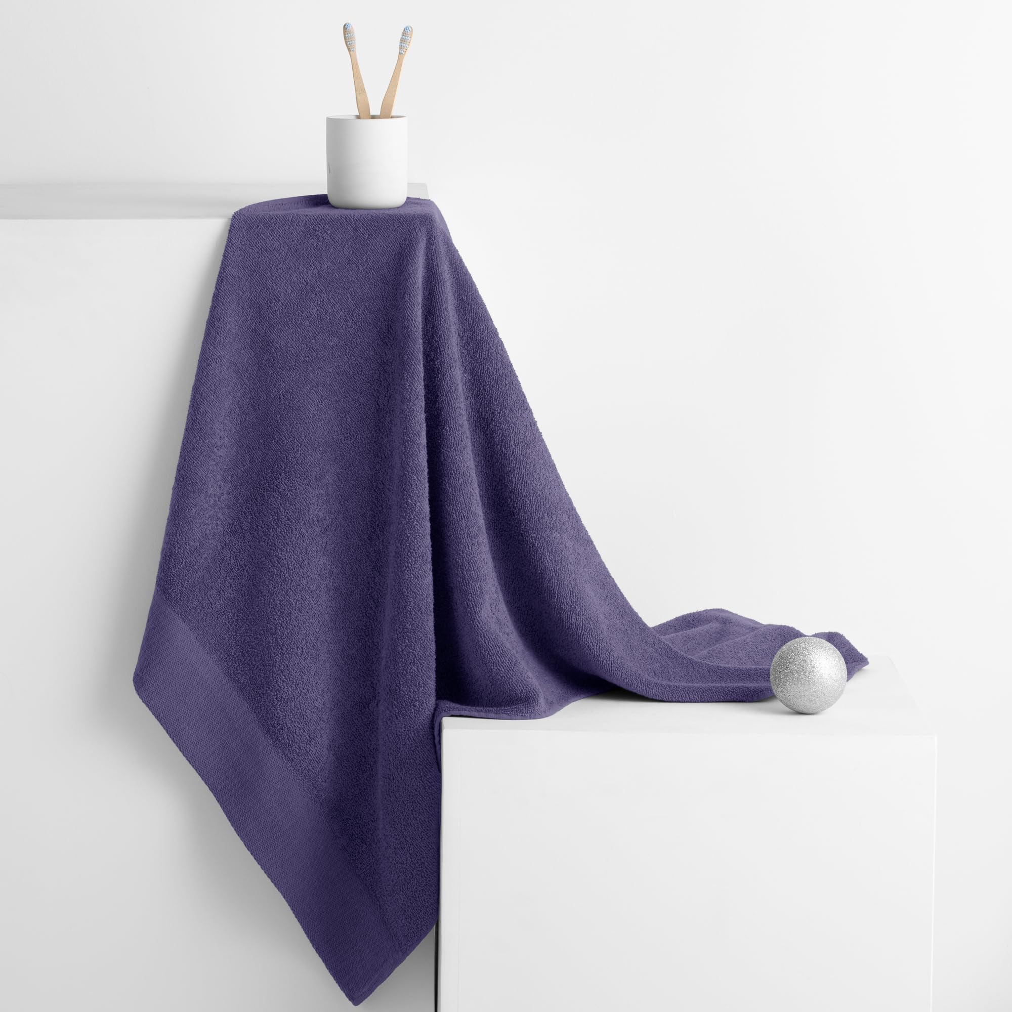AmeliaHome Ręcznik do rąk 50x100 cm 100% bawełna fioletowy Amari