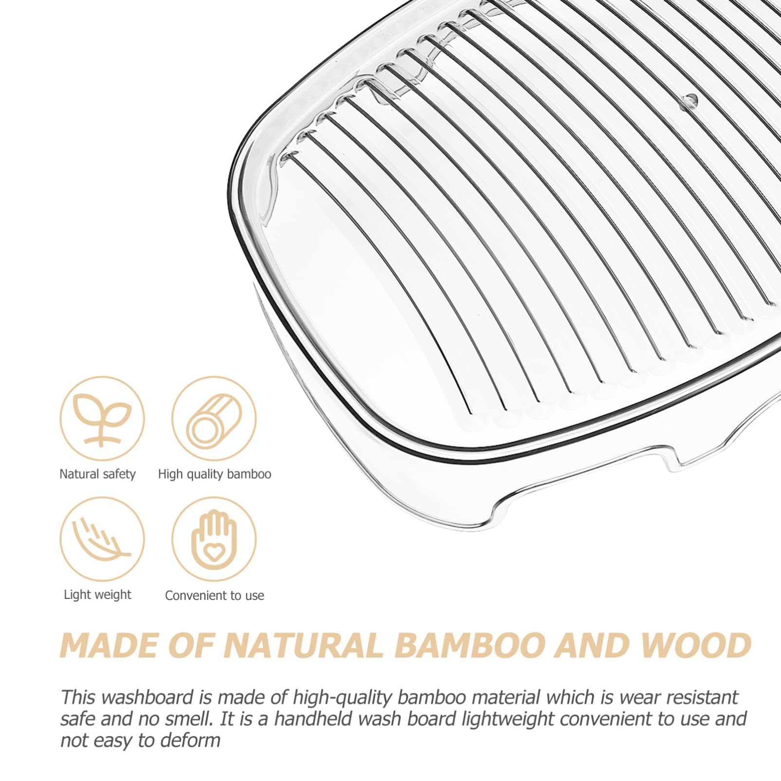 Cabilock Wash Board for Laundry Plastic Washboards Scrub Board Non-Skid Surface Durable Easy on Hands Laundry Supplies