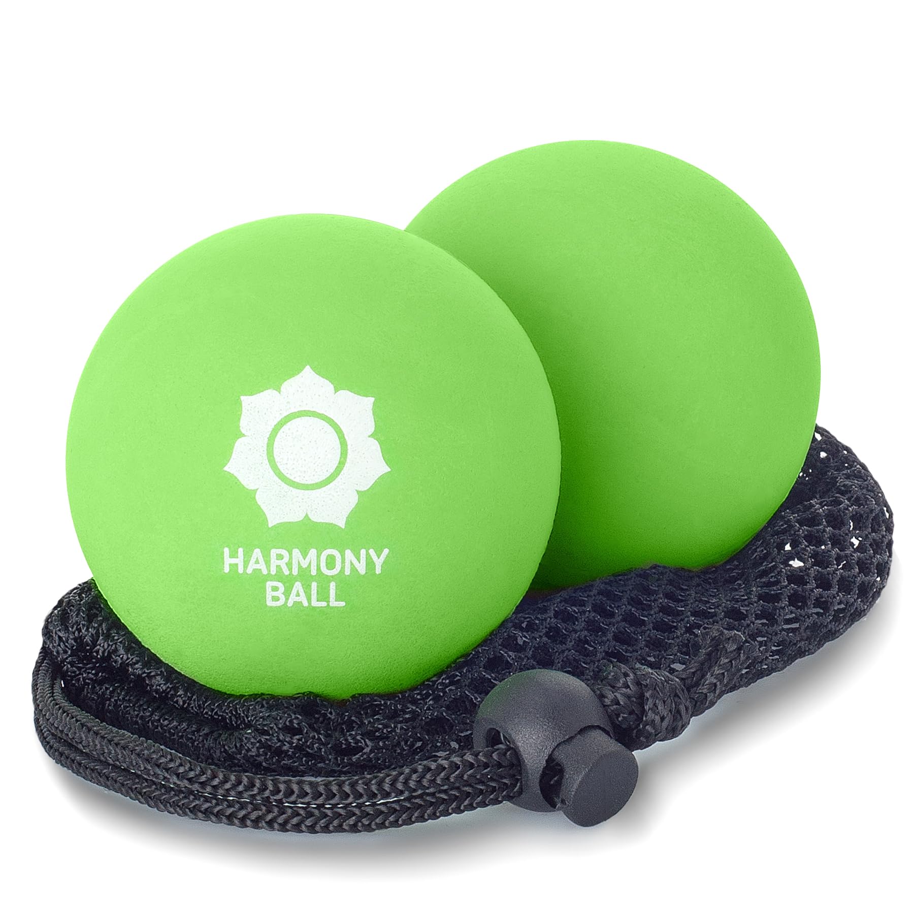 boule fascia 6,3 cm en caoutchouc naturel (set 2 + filet) – souple, qualité premium pour auto-massage & points trigger – idéal dos, nuque, pieds, yoga & pilates