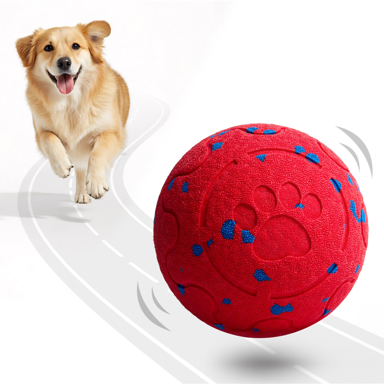 Dog Balls Interactive Dog Ball Auto Rolling - Interactive Dog Toys for Aggressive Chewers - Bouncy Throwable Type-C