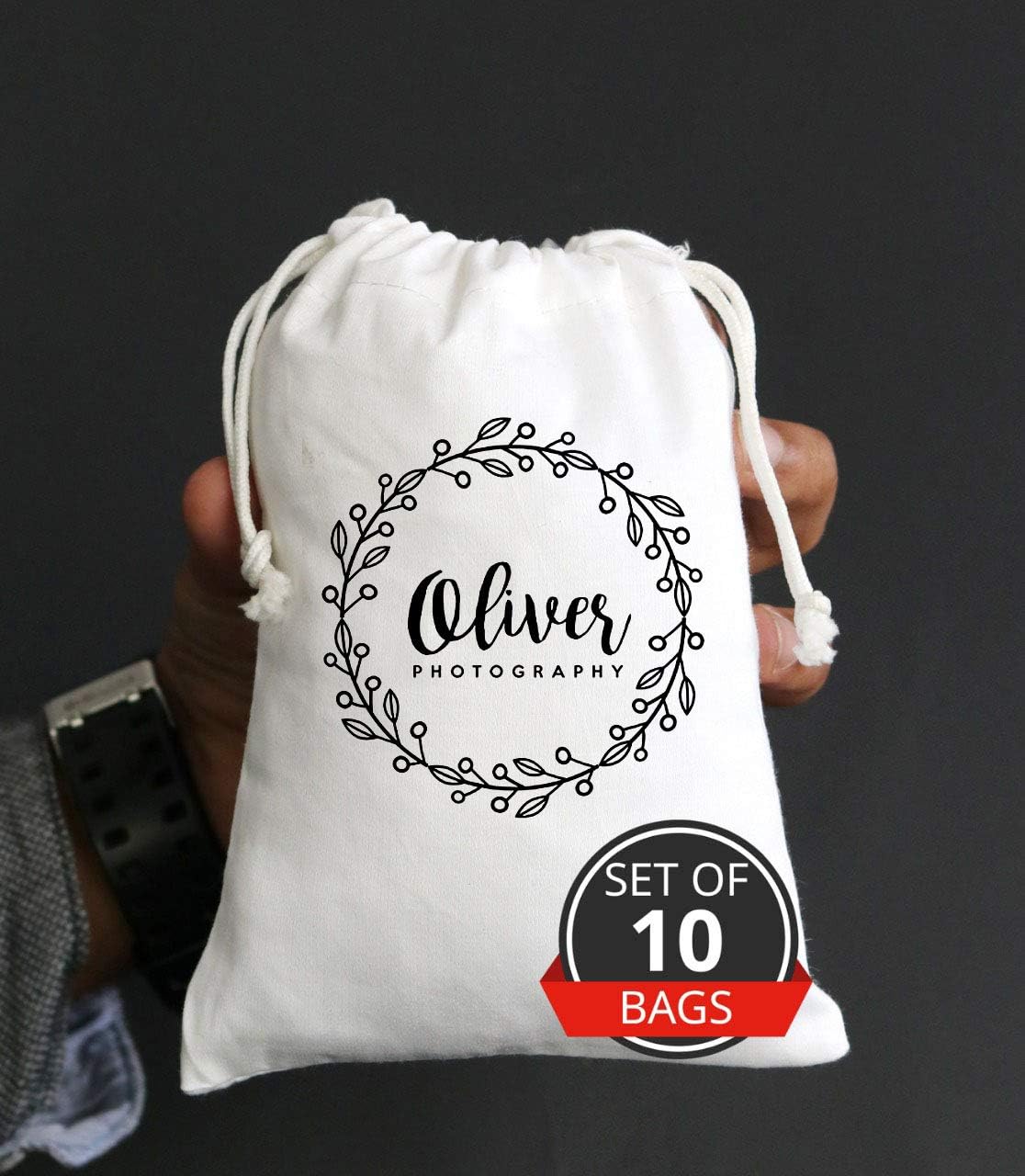 Favor Bags - Personalized Favor Bags - Personalize Logo Name Brand Print Drawstring Bags Custom Small fine Cotton Canvas Bag Gift Drawstring Pouches Jewelry Packaging Bags