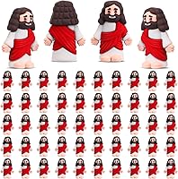 Vista 13 de Bememo 50 figuras de Jesús de diseño original, figuras religiosas de Pascua de Jesús a granel para esconderse y buscar escuela dominical, regalo Azul