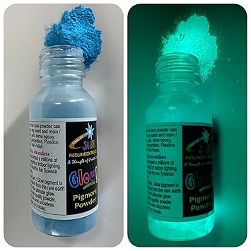 Glow Paint Powders Neon-Blue 50gm