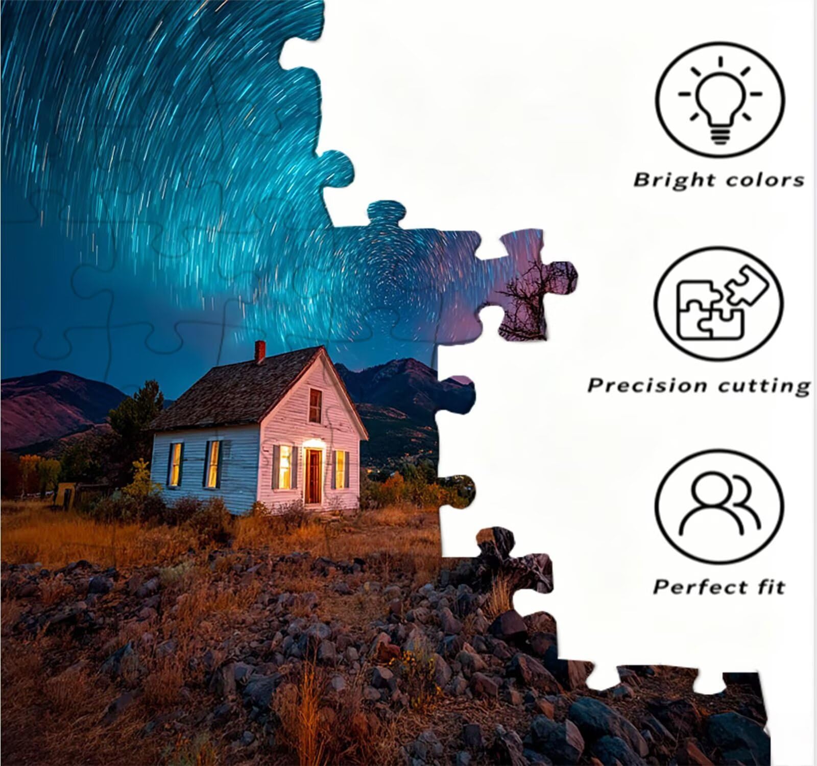 Puzzle 1000 sztuk, Abstrakcja Gwiazda 3D Puzzle dla dorosłych Wyzwanie, Artystyczne Puzzle Edukacja, Zabawne i stymulujące dekoracyjne puzzle dla rodziny, jako prezent i dekoracja ścian R6KH-892