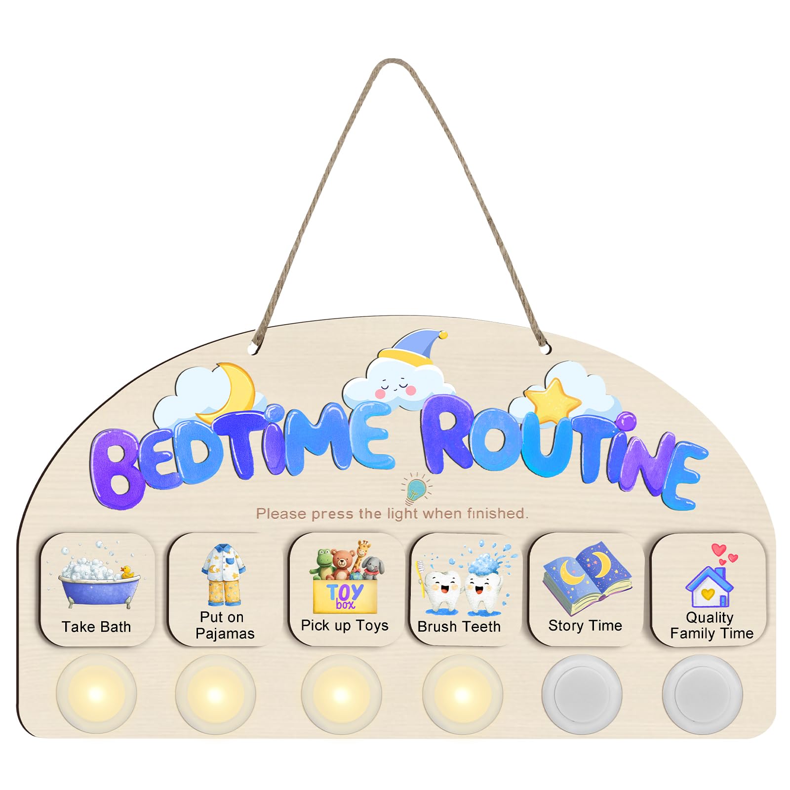 Photo 1 of AINBIN Bedtime Routine Chart for Toddlers, Visual Schedule Chart Planning
